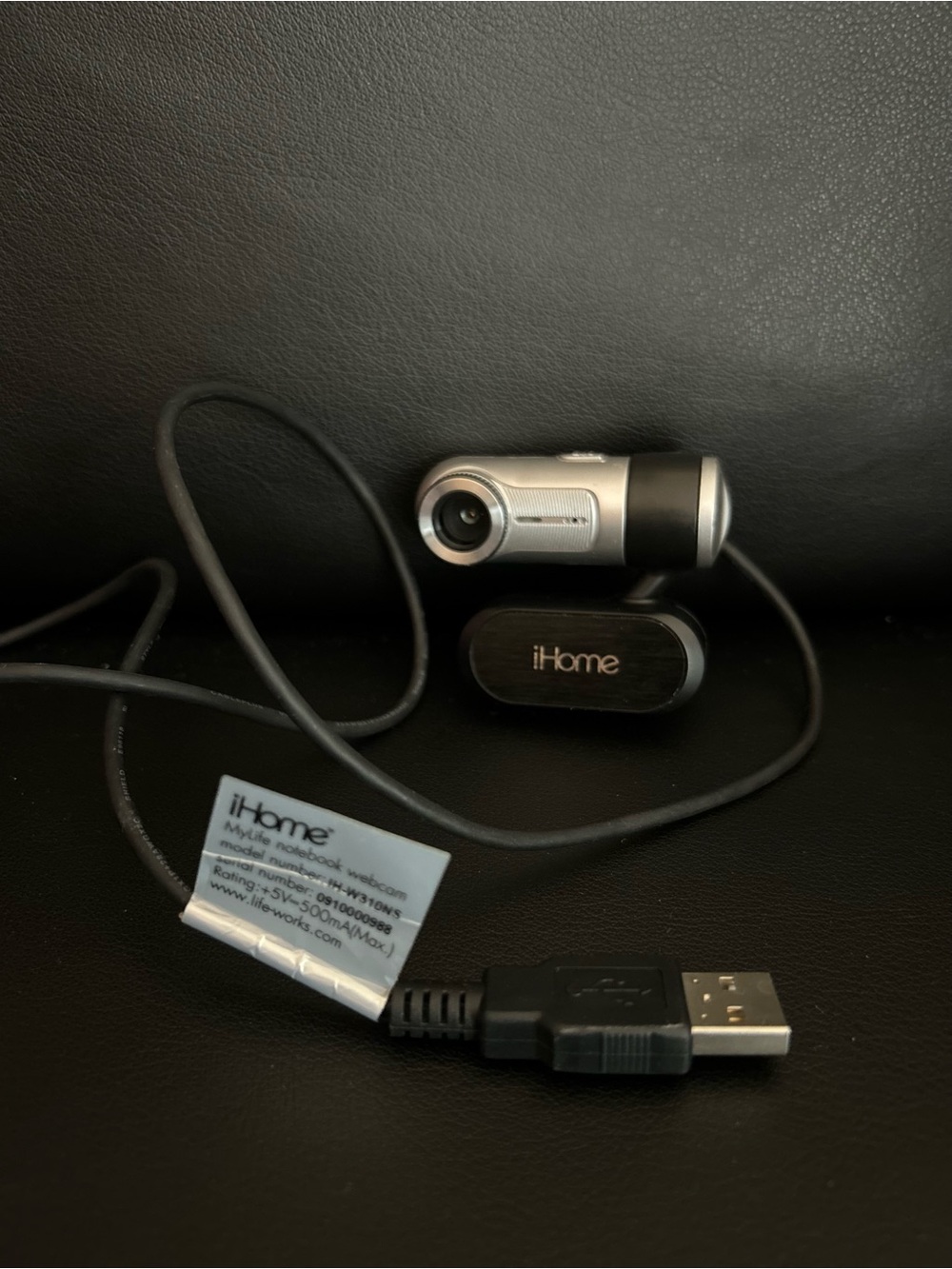 iHome Silver and Black USB Webcam with Clip Mount